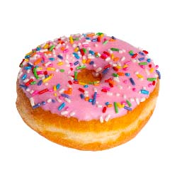 An image of our Pink Rainbow Ring donut - Pinkbox Doughnuts®