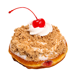 An image of our Cherry Bomb donut - Pinkbox Doughnuts®