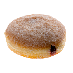An image of our Raspberry Squeeze donut - Pinkbox Doughnuts®