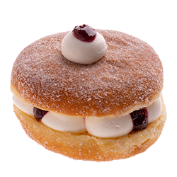 An image of our Baby Got Razz donut - Pinkbox Doughnuts®
