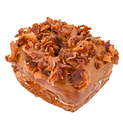 An image of our Porky Face Bacon DoughCro donut - Pinkbox Doughnuts®