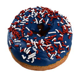An image of our Memorial Vanilla Cake donut - Pinkbox Doughnuts®