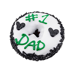 An image of our #1 Dad donut - Pinkbox Doughnuts®