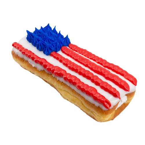 An image of our American Flag donut - Pinkbox Doughnuts®