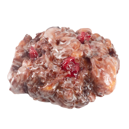 An image of our Vegan Cherry Fritter donut - Pinkbox Doughnuts®