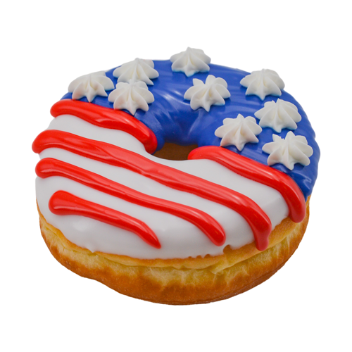 An image of our American Flag Ring doughnut - Pinkbox Doughnuts®