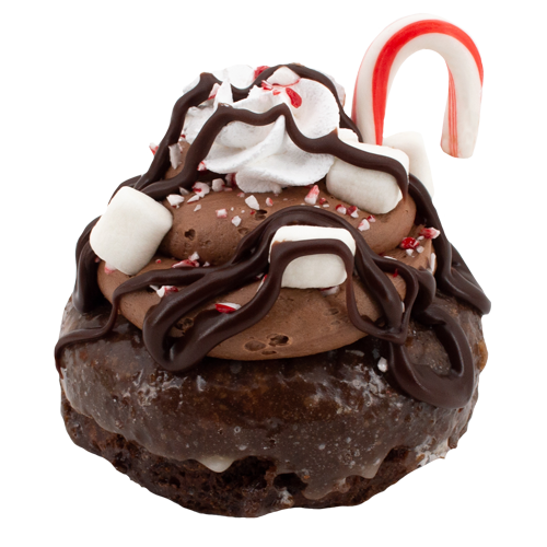 An image of our Hot Cocoa donut - Pinkbox Doughnuts®
