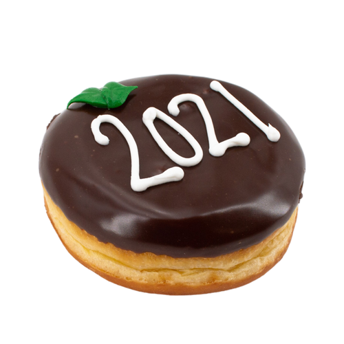 An image of our New Year's Vegan donut - Pinkbox Doughnuts®