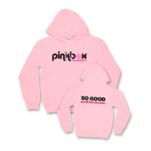 Pinkbox Doughnuts pink hoodie