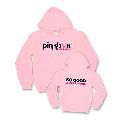 Pinkbox Doughnuts pink hoodie