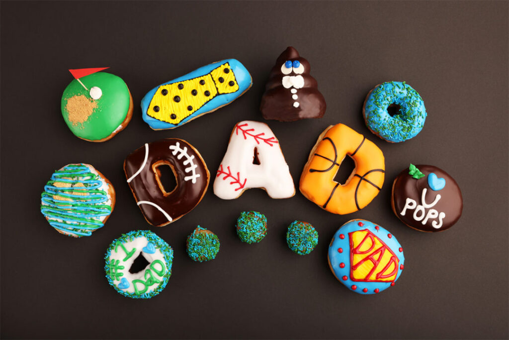 Father's Day doughnuts at Pinkbox Doughnuts