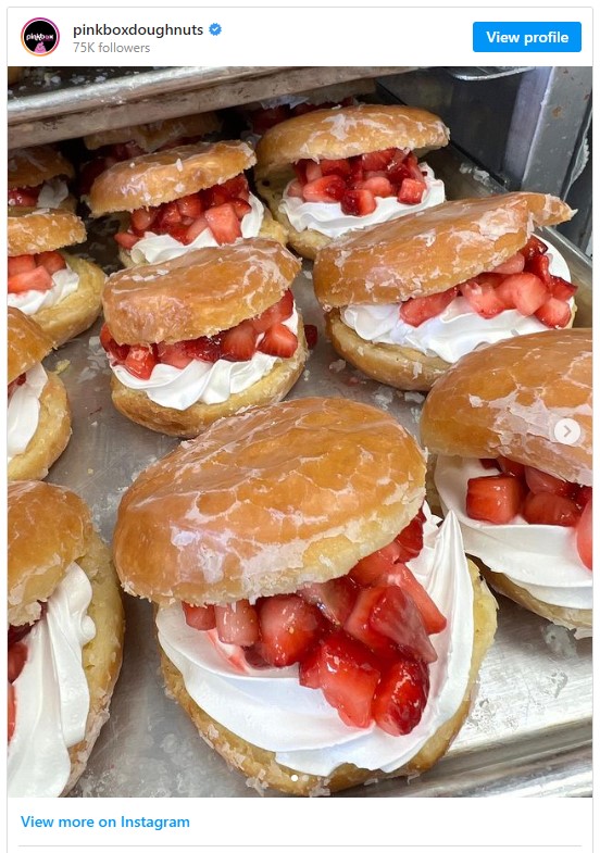 National Doughnut Day - get a free T shirt when you buy a dozen doughnuts
