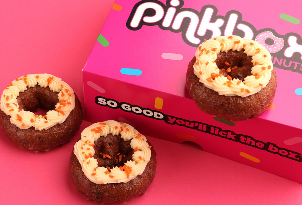 Carrot cake doughnut - Pinkbox Doughnuts