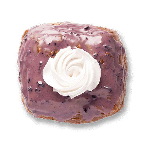 An image of a Blue Face DoughCro doughnut
