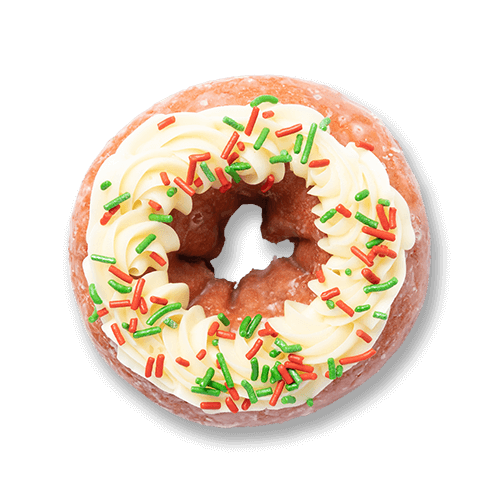 an image of a Feliz Navidad holiday doughnut