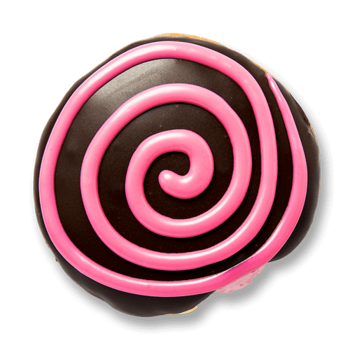 An image of a Pinkidy Pink Cheesecake doughnut