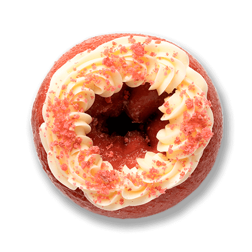 An image of a Pretty in Pink doughnut