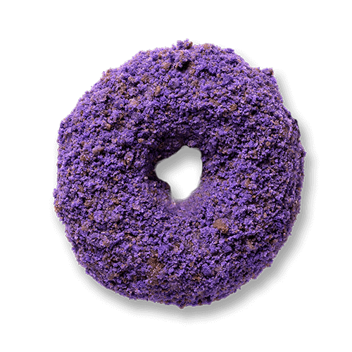An image of a Purple Rain doughnut