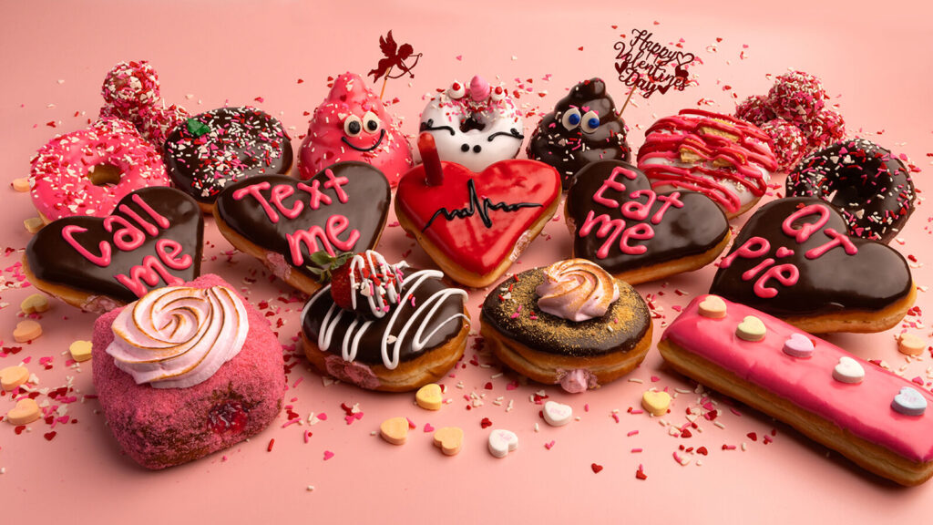 Valentibne's Day donuts from Pinkbox Doughnuts