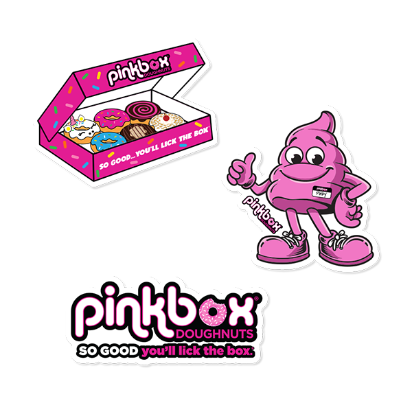 Pinkbox Doughnuts sticker set