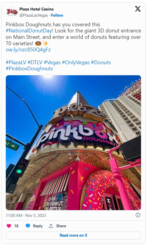 Pinkbox Doughnuts downtown Las Vegas at the Plaza Hotel & Casino