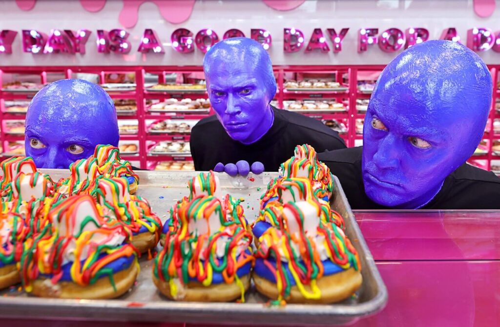 Pinkbox Doughnuts Blue Man Group doughnuts