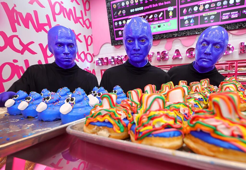 Pinkbox Doughnuts Blue Man Group doughnuts