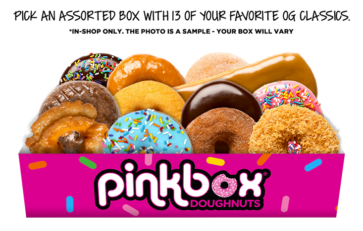 Pinkbox Doughnuts, the Classic Thirteen